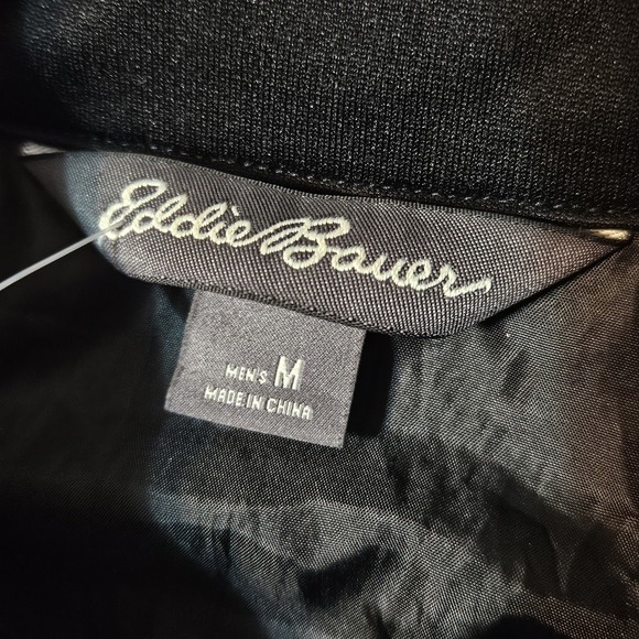 Eddie Bauer Eb650 Down Puffer Jacket Mens M Black Packable Full Zip Coat Hybrid - Picture 4 of 9